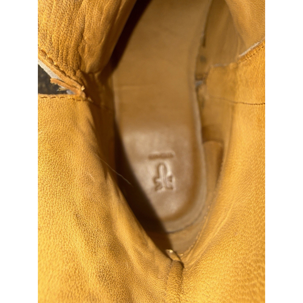 Frye Sierra Whipstitch Suede Tan Boho Crepe Festival Bootie Size 9.5M - Picture 3 of 11